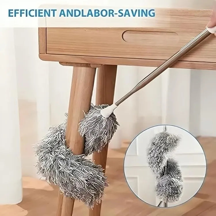 Extendable Microfiber Duster & Bendable for High Ceiling Fans, Window Blinds, Furniture